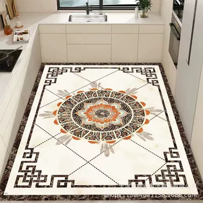 Wipeable, Pvc Mats, Kitchen Carpets, Avtomobil döşəmə paspasları - snow-flower-customized-items-non-refundable-and-non-exchangeable