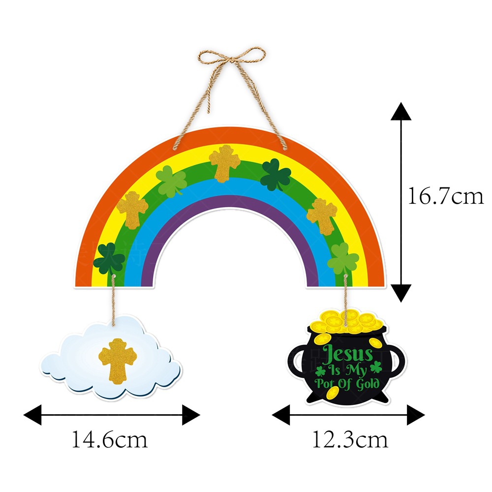 2024 Día de San Patricio fiesta decoración puerta colgante