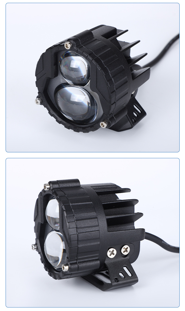 Dual Lens Headlights for Motorcycles and Electric Vehicles, Led External Front Lights, Euro Truck Modification Lights