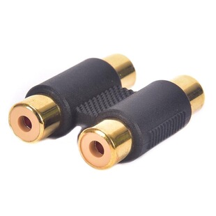 Gold-plated audio 2-pair 2RCA straight-through Lotus female-to-female RCA straight-through AV female adapter