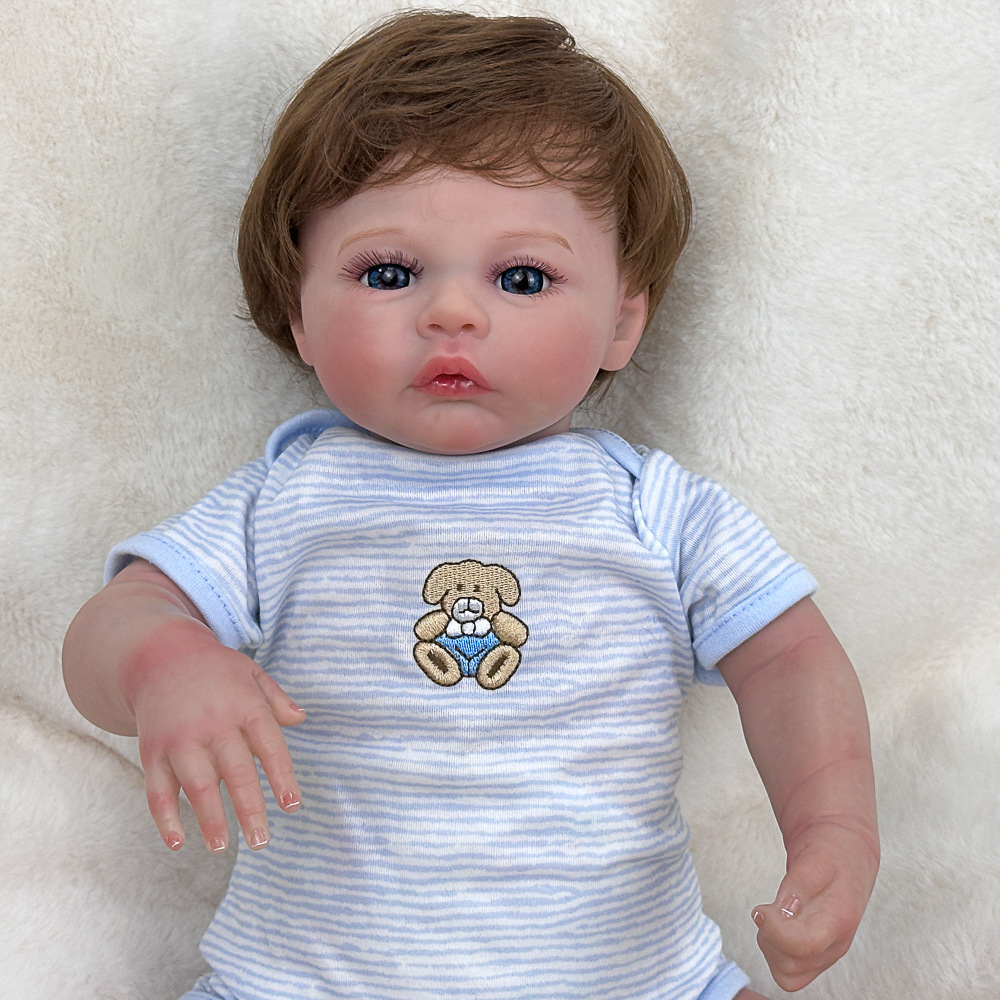 Pulgadas muñecas de bebés de venta caliente muñecas de bebés en stock transfronterizo 18 juguetes regalos de cumpleaños pesados simuladores