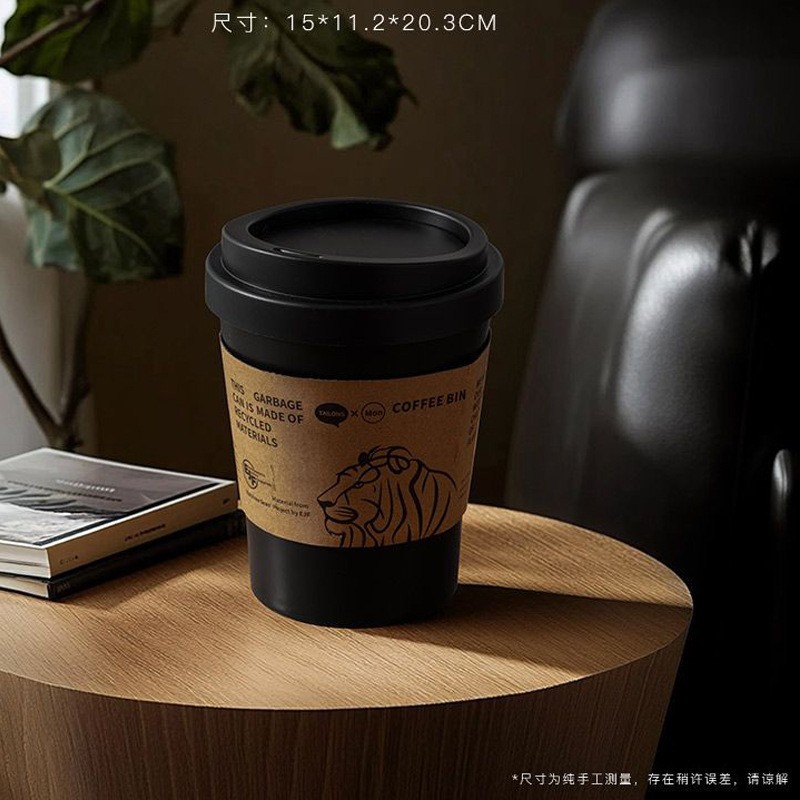 Gran tamaño de sala de estar doméstica astronauta basura de gran capacidad con cubierta dentro y fuera de doble cubo basura con cubierta