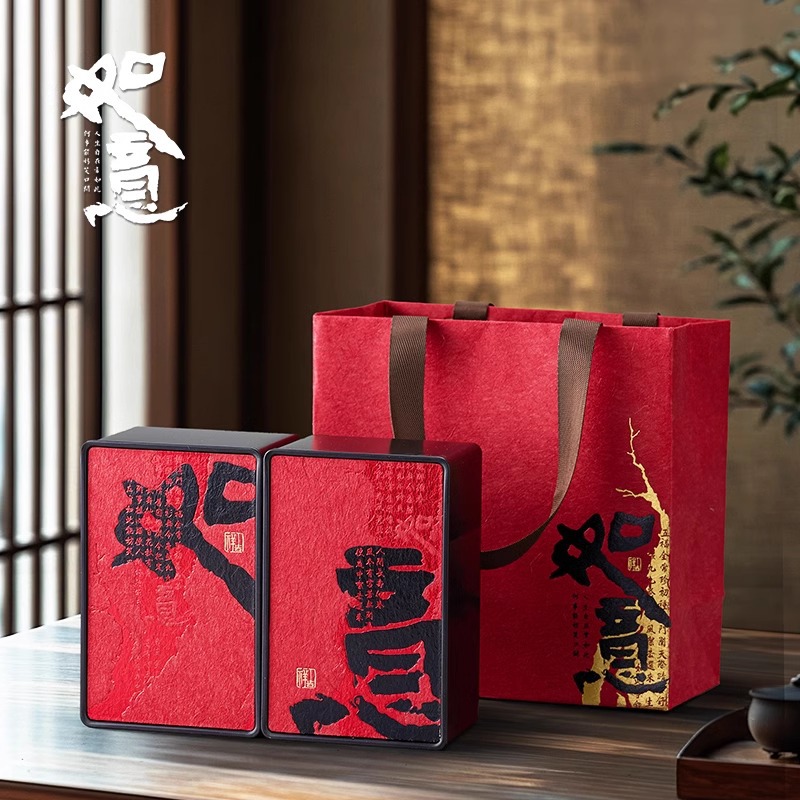 Factory tea can iron can flat square iron box black tea green tea white tea rock tea small green mandarin tea packaging empty box