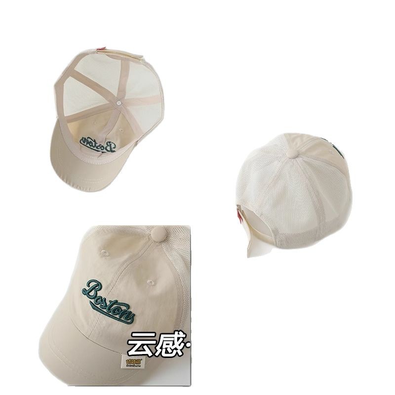 Gorra de béisbol para bebé gorra de béisbol de malla de verano para niños y niñas sombrero de sombra casual de todo fósforo con letras gorra de visera bordada