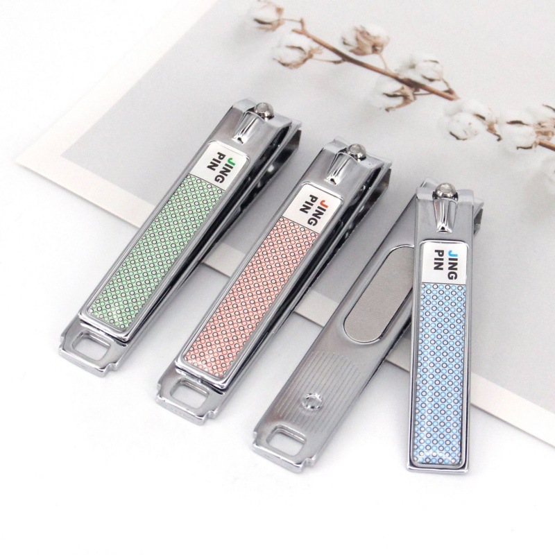 Flat mouth oblique nail clippers with file nail clippers wholesale supermarket department store supply boxed nail clippers manicure tools