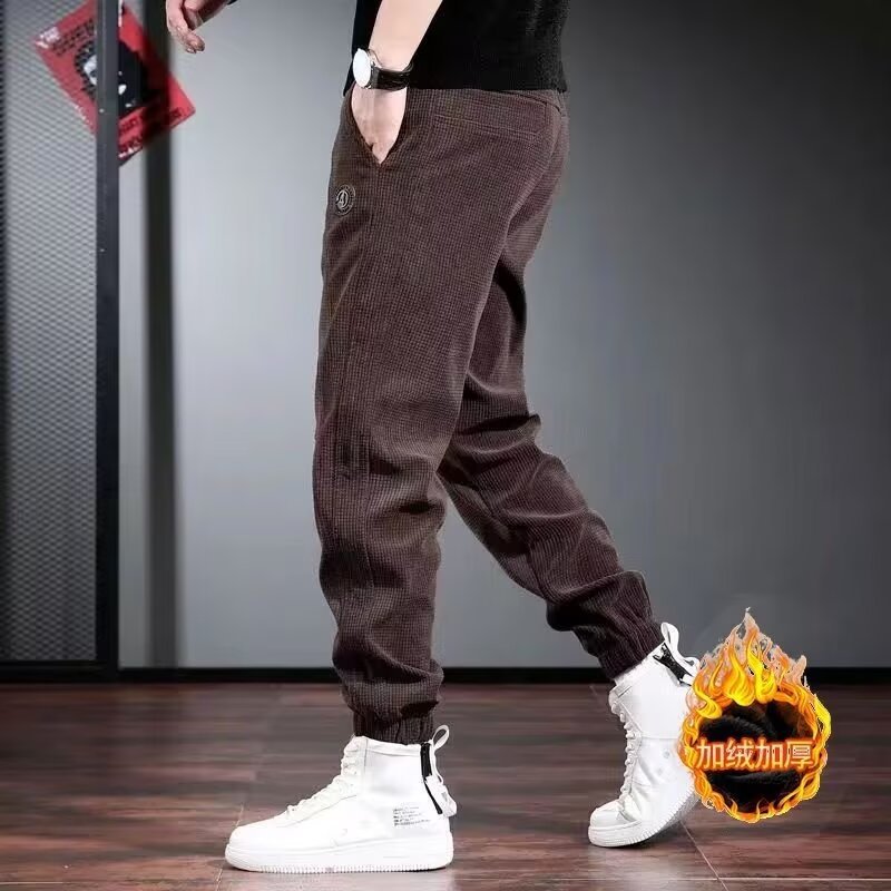 Demi-season keep warm corduroy trousers