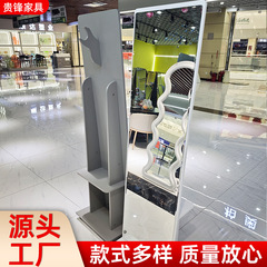 全身鏡、フロアミラー、自宅寝室用回転式移動試着ミラー、洋服ハンガー付き一体型ドレッシングミラー