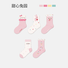 儿童袜批发25秋季新款立体猫咪短袜立体卡通宝宝袜棉无骨女童袜子