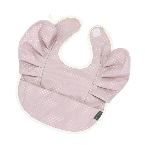 ins European and American new baby rice bag children's large bib ruffled three-dimensional princess polka dot wings flying sleeve bib