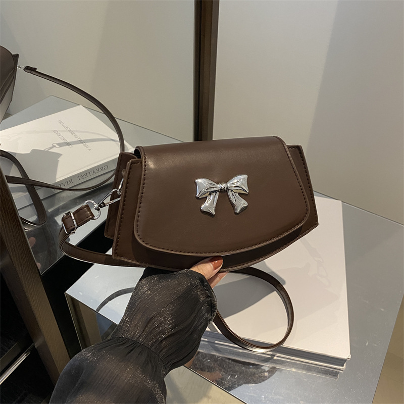 Trendy Bowknot Saddle Bag For Women Versatile Shoulder Crossbody_voghion.com