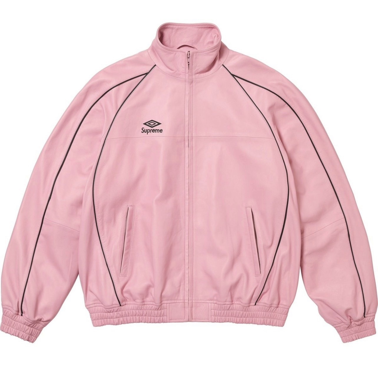 Supreme Umbro Leather Track Jacket Pink