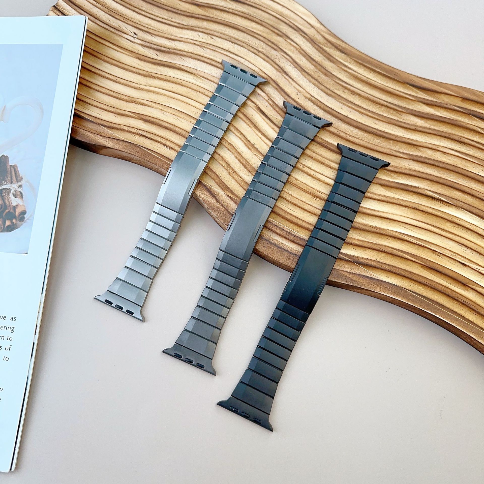 Suitable for Apple S1098765Se Watch with Curved Slide-Off Quick-Release Stainless Steel Metal Applewatch Strap