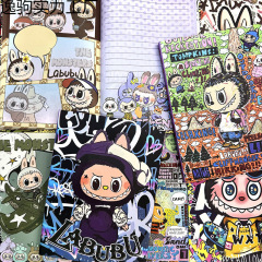 ブティックの新しい落書きラブ布カラーページハードシェルノートブックかわいい漫画ハンドブック学生メモ帳..