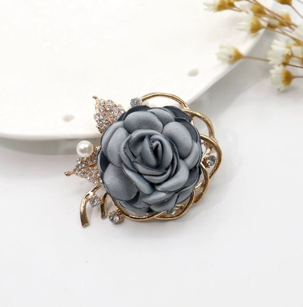 Blue gray brooch