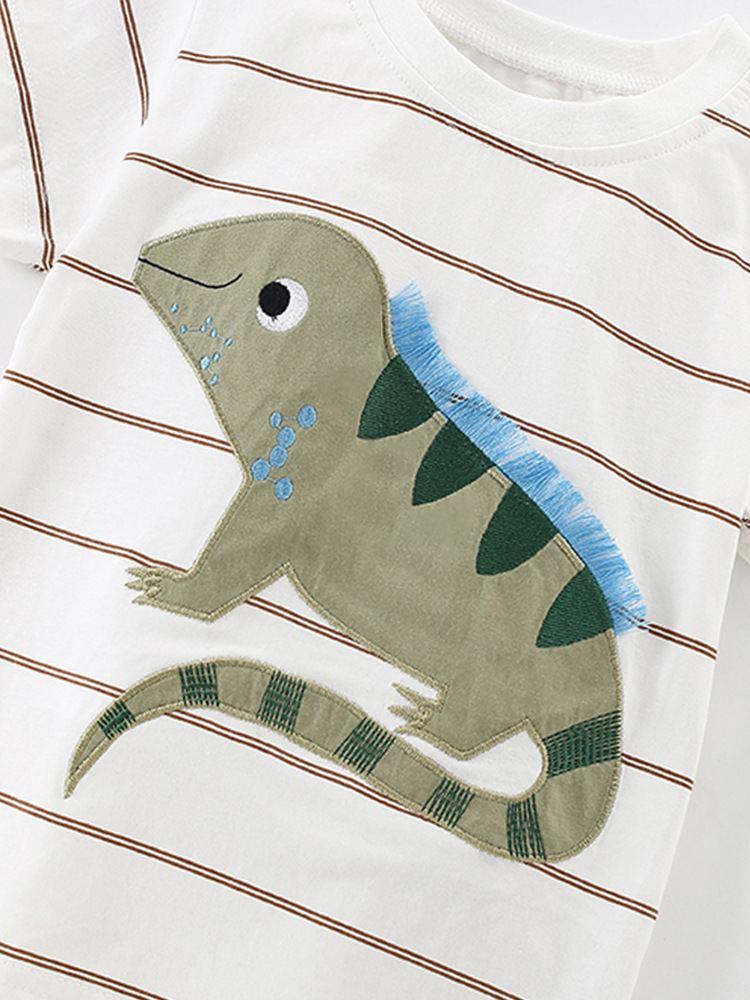 Malwee transfronterizo camiseta a rayas para niños de verano de manga corta nueva camiseta de cuello redondo para niños europeos y estadounidenses guapo ropa infantil