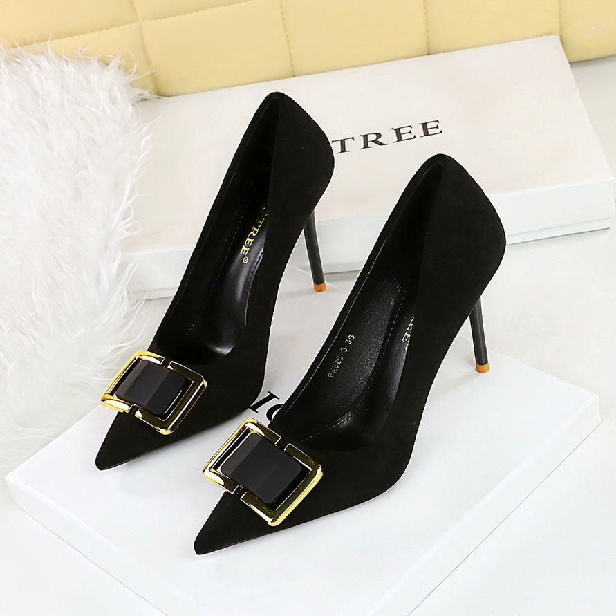 Stilettos Pumps Mit Spitzer Kappe Und Schnalle Für Damen_voghion.com