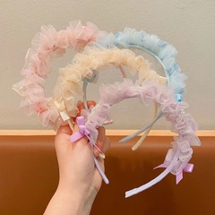女の子プリンセスヘアアクセサリー子供の真珠のヘアバンドメッシュ誕生日ギフトヘアピン女の子フォレスト妖精ヘッドバンドヘッドバンド