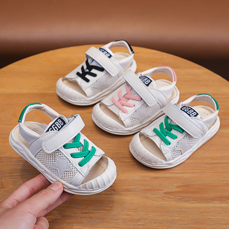 Sandalias para niños 2025, verano, punta cerrada, informales, para playa, suela suave, antideslizantes, ligeras, para niños y niñas