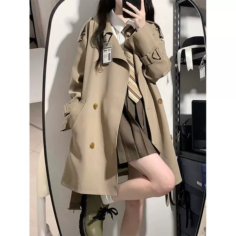Весенний trench coat, куртка, тренд сезона, стиль высокого качества, яркий запоминающийся стиль, для подростков