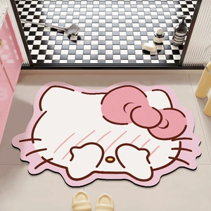 Hello Kitty hamam xalçası, sürətli quruyan, sürüşməyən döşəmə matı