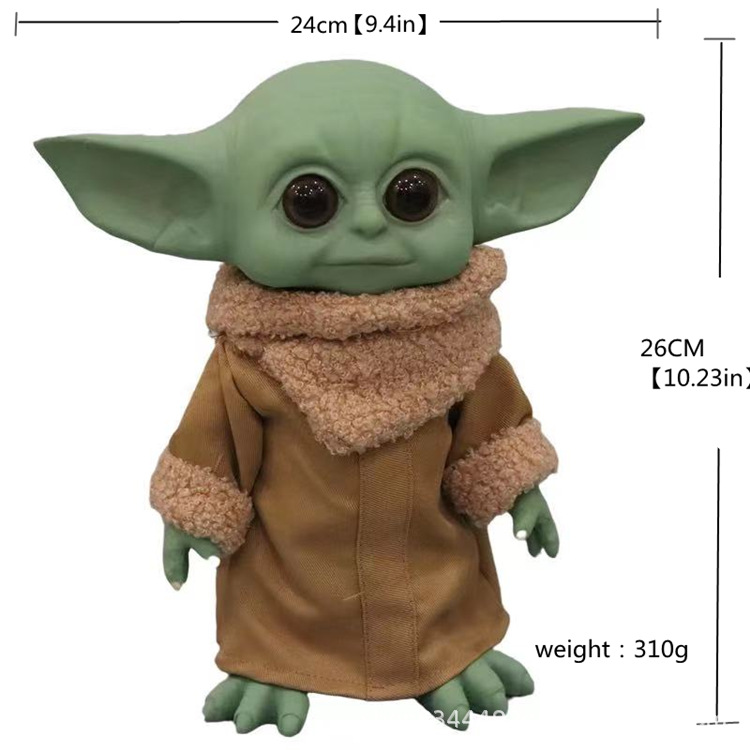 Yoda bebé hecho a mano Yoda bebé muñeca Star Wars mandaloren anime Yoda adornos de látex