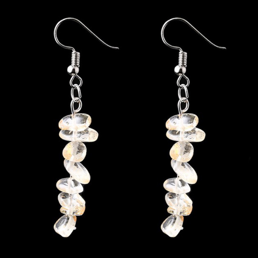 Fashion Irregular natural stone Handmade Drop Earrings 1 Pair