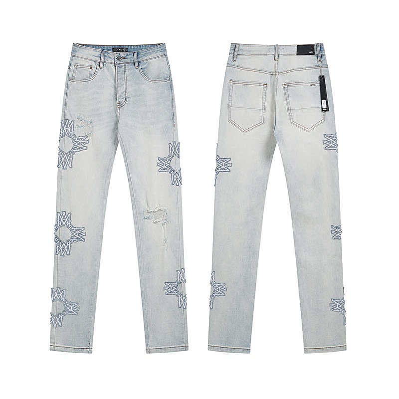 Ksubi トレンディなパープル新 AM スプラッシュインクプリントハイストリートレトロリッピングカジュアルメンズとレディーススリムジーンズ|undefined