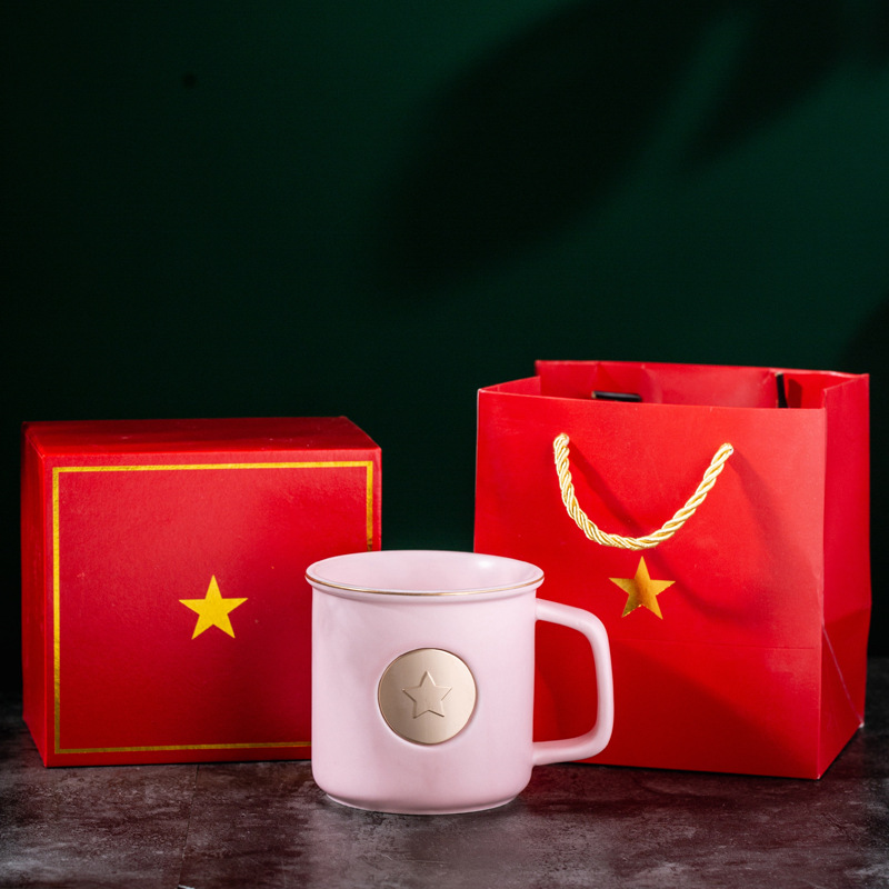 Taza de esmalte de bronce original, taza de cerámica, taza de café, taza de agua, logotipo impreso publicitario