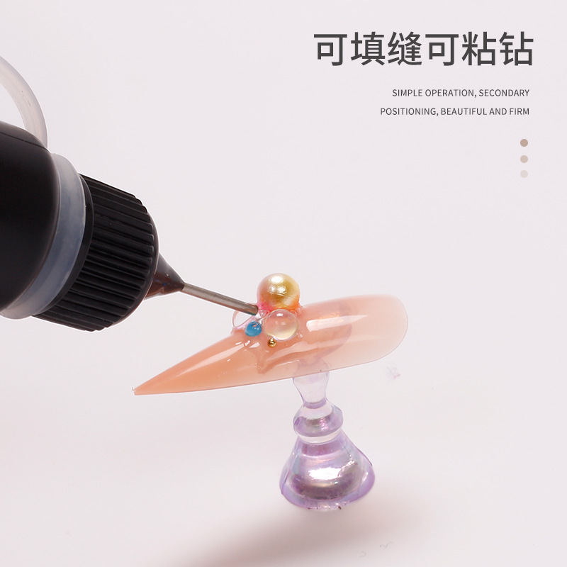 Manicura nuevo pegamento de sellado de borde de grasa suave pegamento de sellado sin lavado pegamento de diamante pegajoso fuerte tienda de uñas pegamento especial para uñas