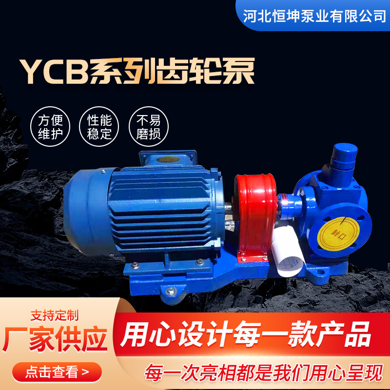 铸铁YCB圆弧齿轮泵 自吸式抽油润滑泵 电动输送液压齿轮泵