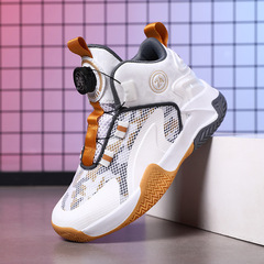 厂家热销户外透气Kids Shoes旋转扣春季运动防滑儿童篮球鞋批发