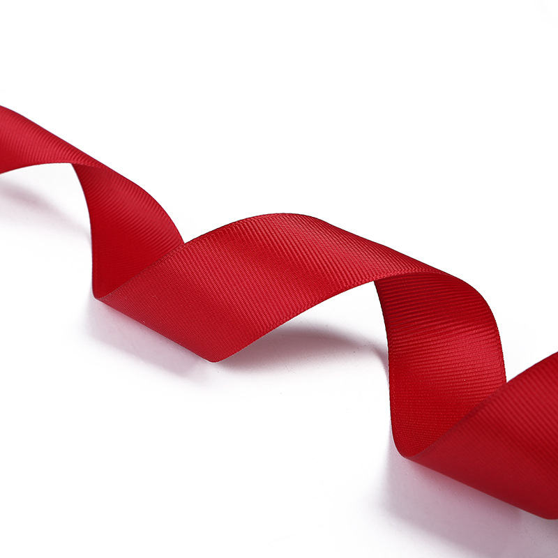Suministro directo de fábrica hilo cinta vino rojo poliéster cinta flor caja de regalo embalaje de satén arco accesorios cinta al por mayor