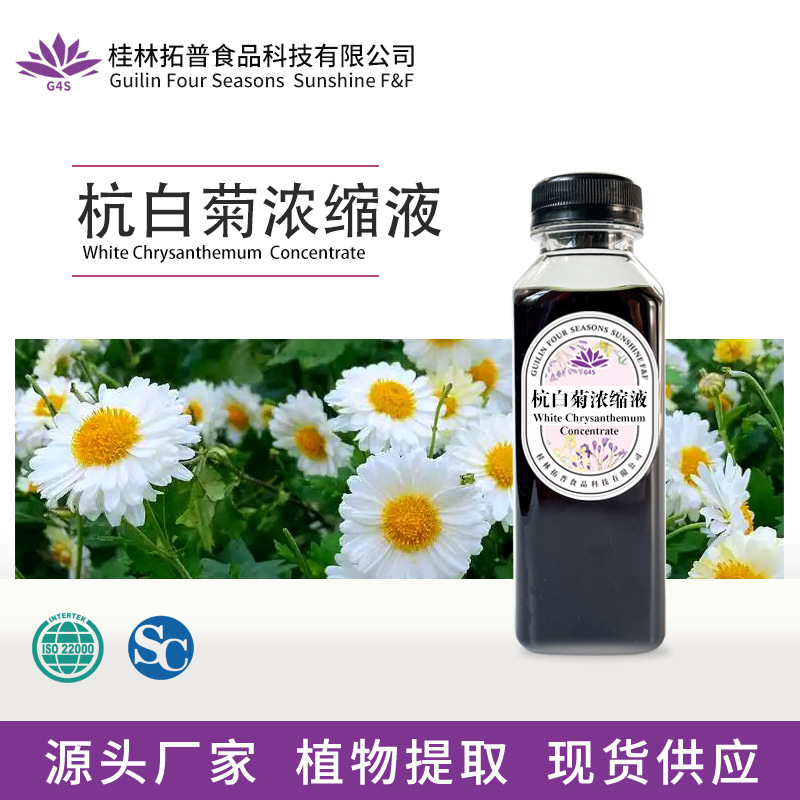杭白菊浓缩液提取液植物提取原液食品饮料添加源头厂家拓普香料