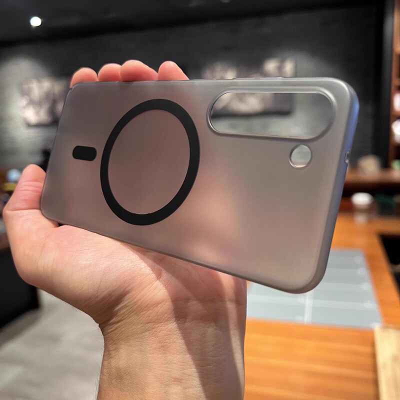 Suitable for Samsung S26Ultra Ice Mist Ultra-Thin Magnetic Phone Case A54 Frosted Transparent Protective Cover Galaxys23