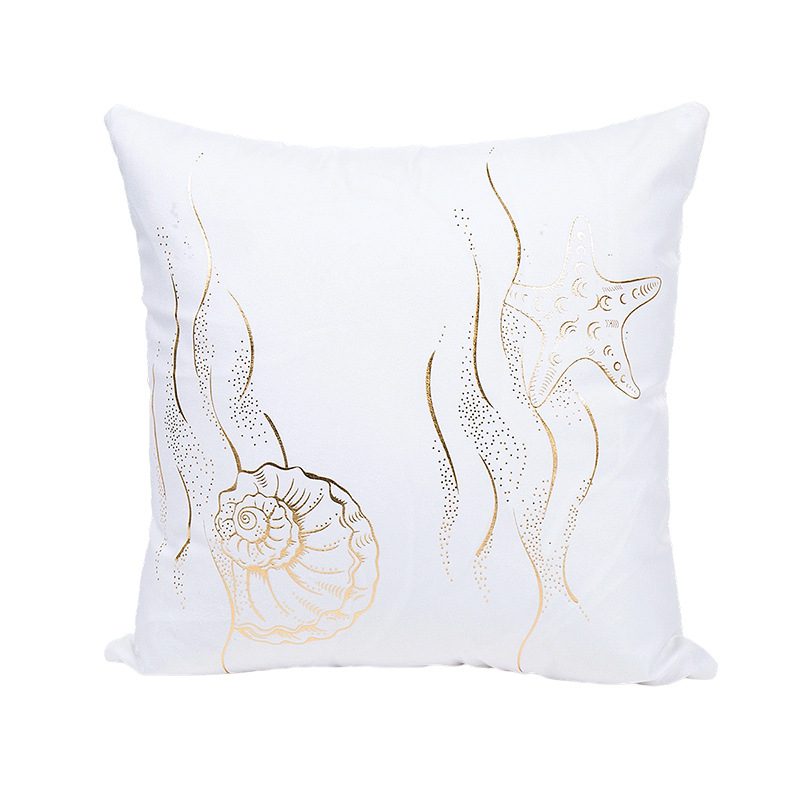 Funda de almohada con estampado dorado para el verano 2026, suave y cómoda, decoración para sofá, funda de almohada moderna para el hogar, disponible para venta al por mayor. image 20