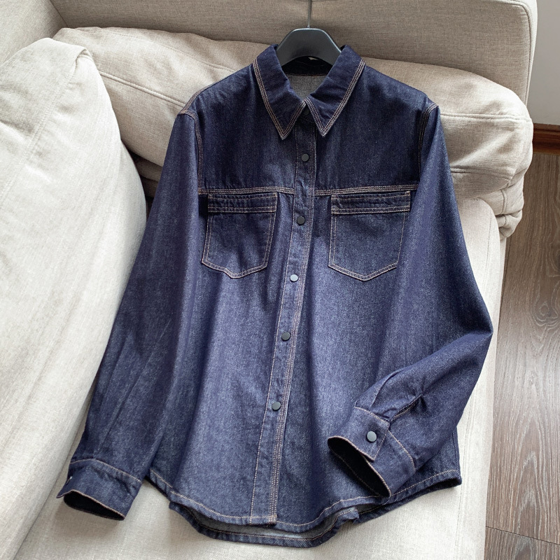 2025秋季新款休闲显瘦牛仔外套短款 开衫上衣衬衫女批发N2BW99011