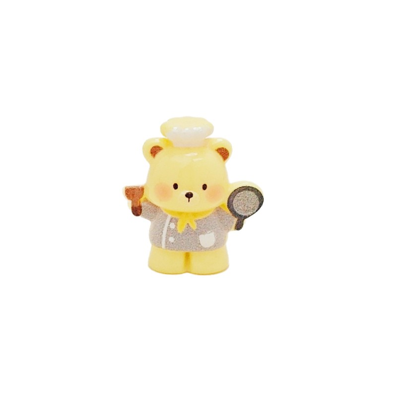 厨师黄油小熊 树脂小摆件DIY饰品配件钥匙扣挂件潮玩公仔可爱萌粒|undefined