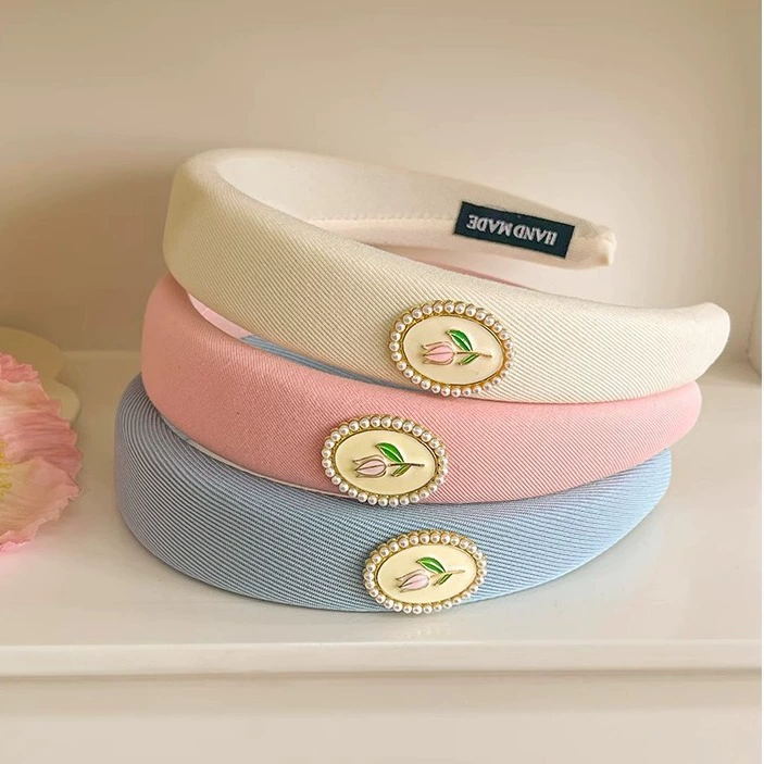 Headband non-slip sponge headband, new 2024 collection, face-wash hair accessory, pink/blue/white