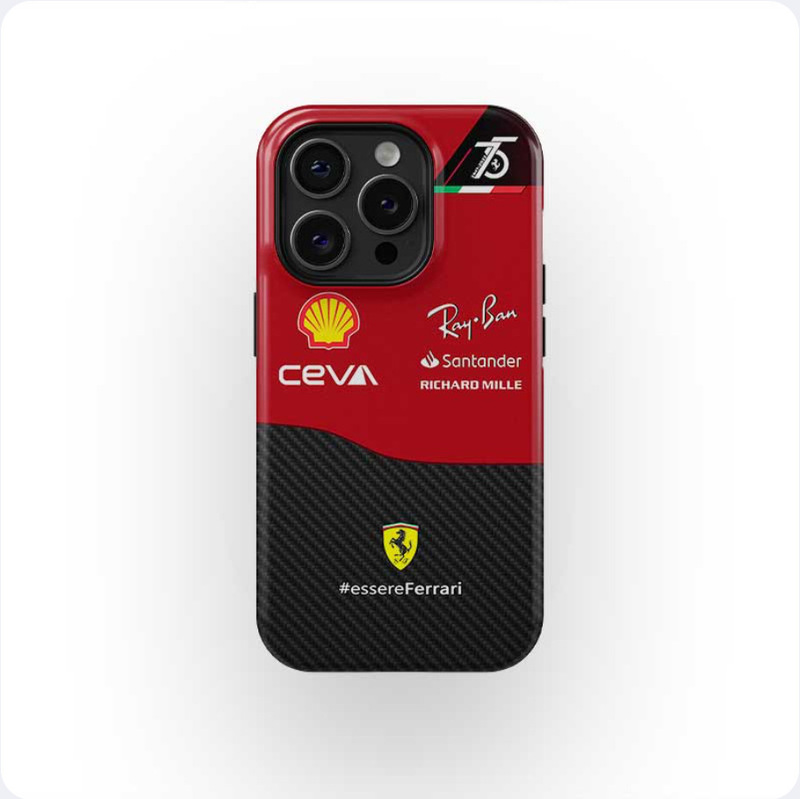 Foreign Trade Model Ferrari F1-75 Two-In-One Mobile Phone Case Suitable for Apple 17/16P/13/Xs Film Case