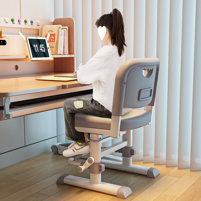 Children's Learning Chair Can Be Lifted and Adjusted, Special Writing Back Stool for Primary School Students, Home Homework Desk Seat