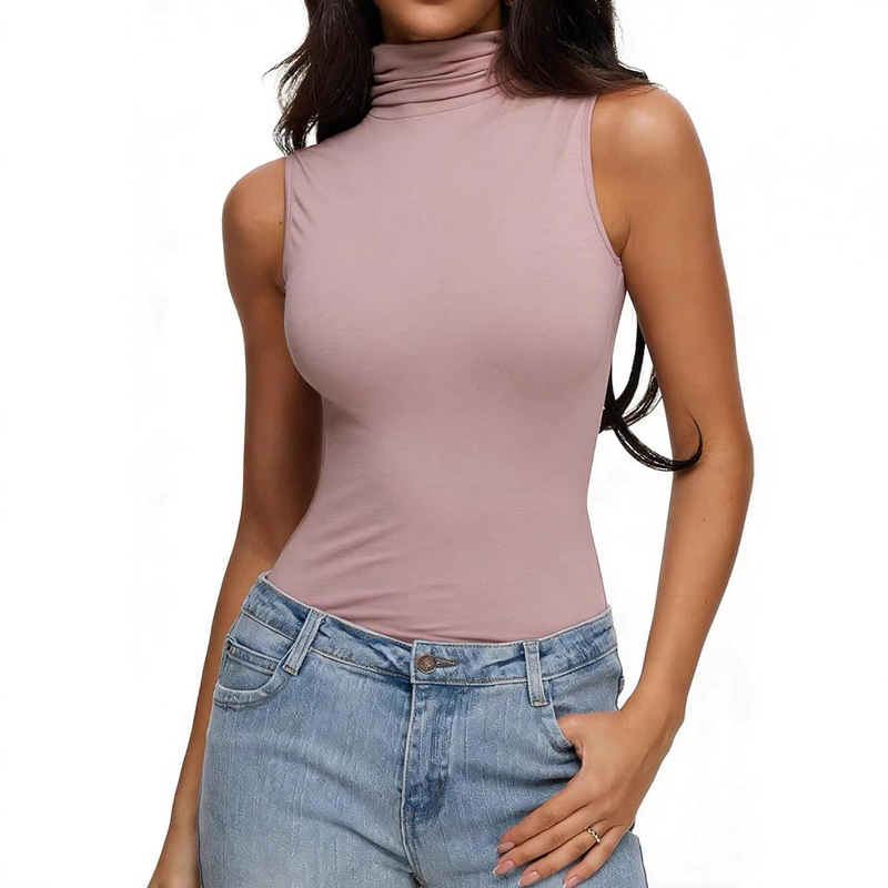 Women's Sleeveless Faux Collar Slim-Fit Top 2026 Office Casual Outerwear Vest, Can Add Prints Women's Sleeveless Faux Collar Slim-Fit Top 2026 Office Casual Outerwear Vest, Can Add Prints