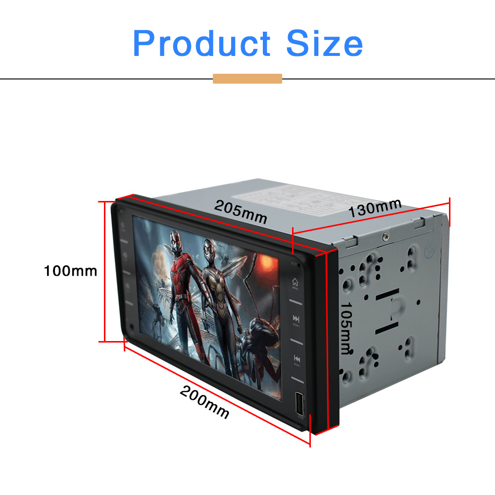 Reproductor Universal de Doble Unidad para Coche, Reproductor MP5 para Corolla, Radio MP4 con Bluetooth, Pantalla de Alta Definición para Toyota