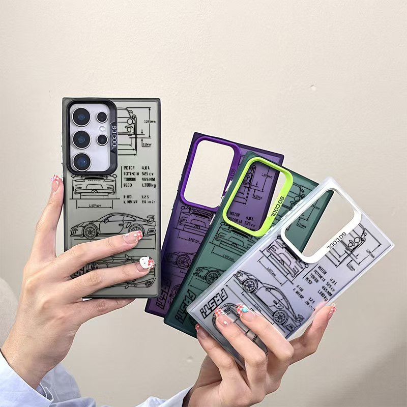 Sketch Supercar Suitable for Samsung Galaxy S25Ultra Mobile Phone Case Samsungs24 Cross-Border A55/A56S21