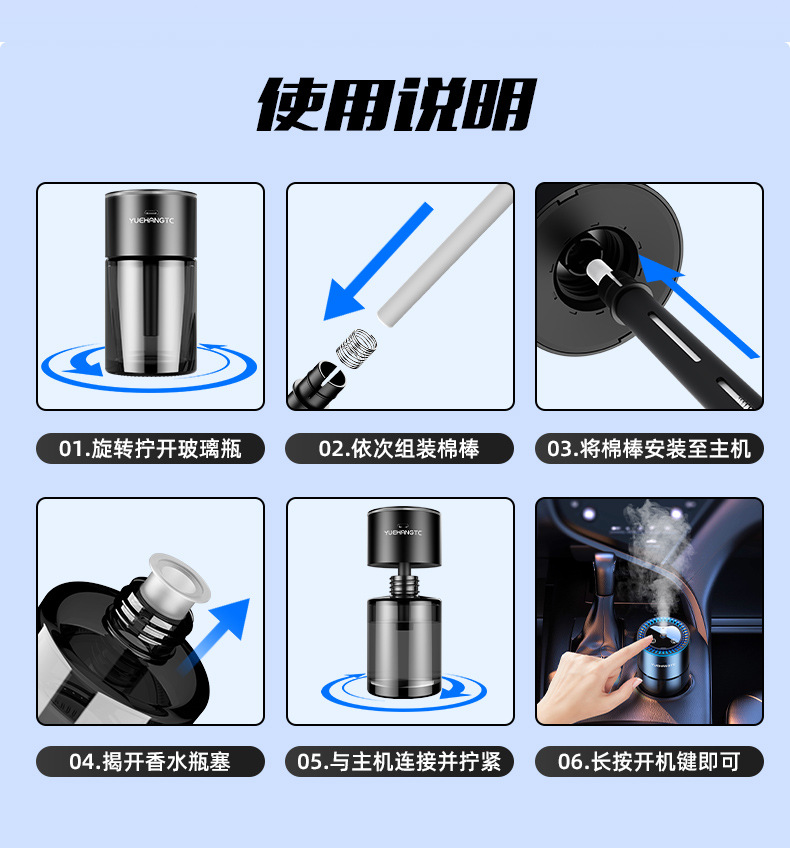 2026 Brand New Ai Intelligent Voice Control Car Aromatherapy Machine Automatic Spray Car Perfume Odor Removal Car Fragrance Factory