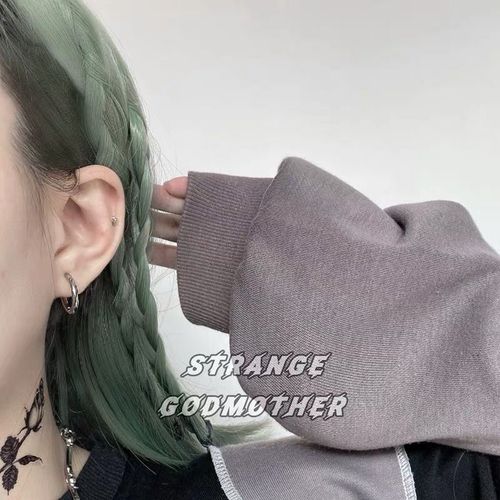 Japanese and Korean Original Host Style Famous Street Personality Hip-hop Cool Titanium Steel Ear Cuffs for Men and Women Round Ear Clips