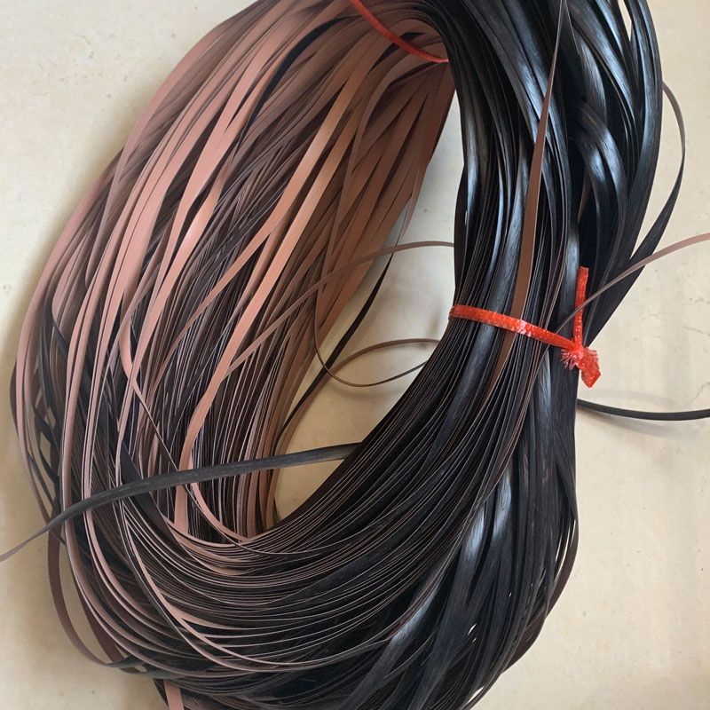 PE caña material de reparación de silla de caña plástico tejido a mano cuerda DIY canasta pequeña canasta taburete redonda plana