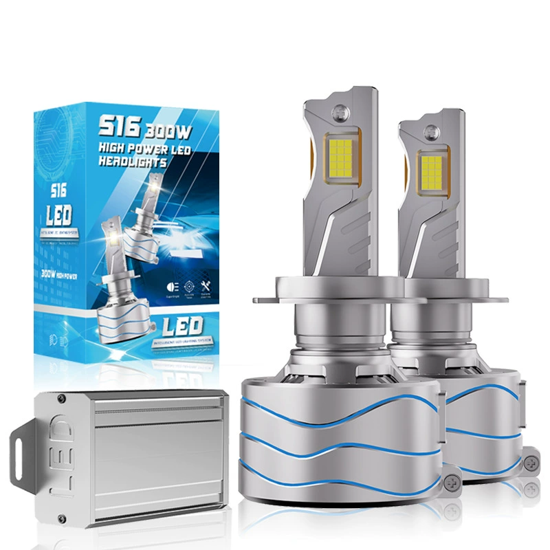 Трансграничная новая автомобильная светодиодная фара 300W подсветка H7 9005 H4 дальний и ближний свет один светодиодный фары