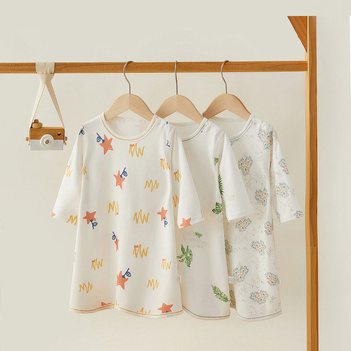 Baby Sleepwear Four Seasons Thin Boys' Pajamas Newborn Onesie Home Air Conditioning Suit Girls' Baby Sleep Dress Anti-kick Blanket 