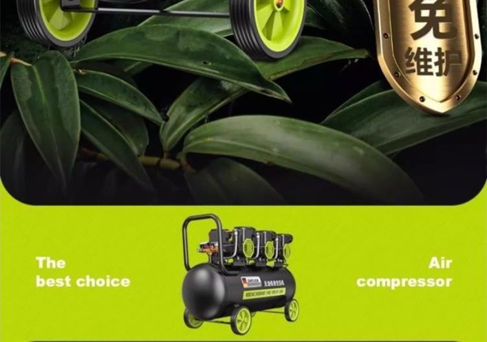 Oil-free low-noise air compressor, small 220v high-power air compressor for woodworking and high-pressure painting, in stock
