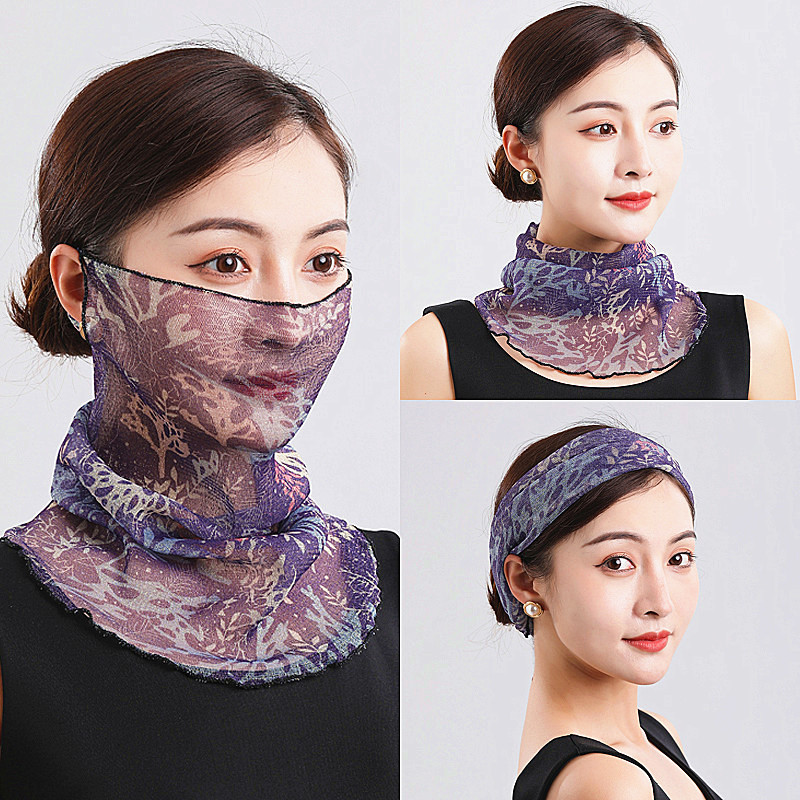 Women's lightweight, trendy neck scarf with a new design—perfect for sun protection and versatile enough to double as a stylish accessory this fall and winter.